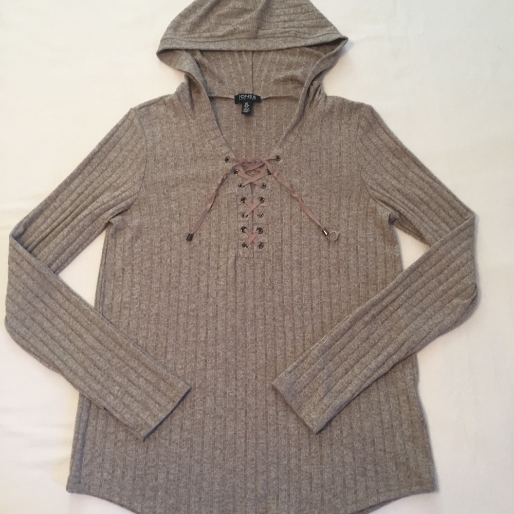 Jones New York Hooded Top. size S